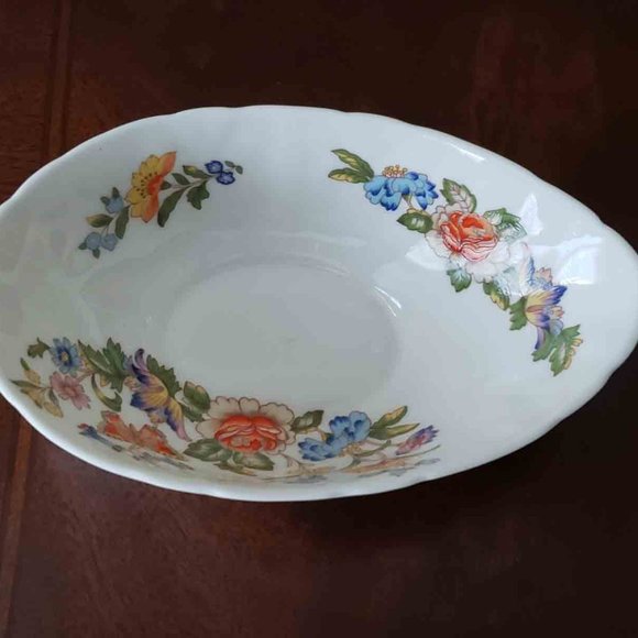 Vintage Aynsley Fine Bone China Trinket Dish / Bowl Floral Made in England - Picture 2 of 3